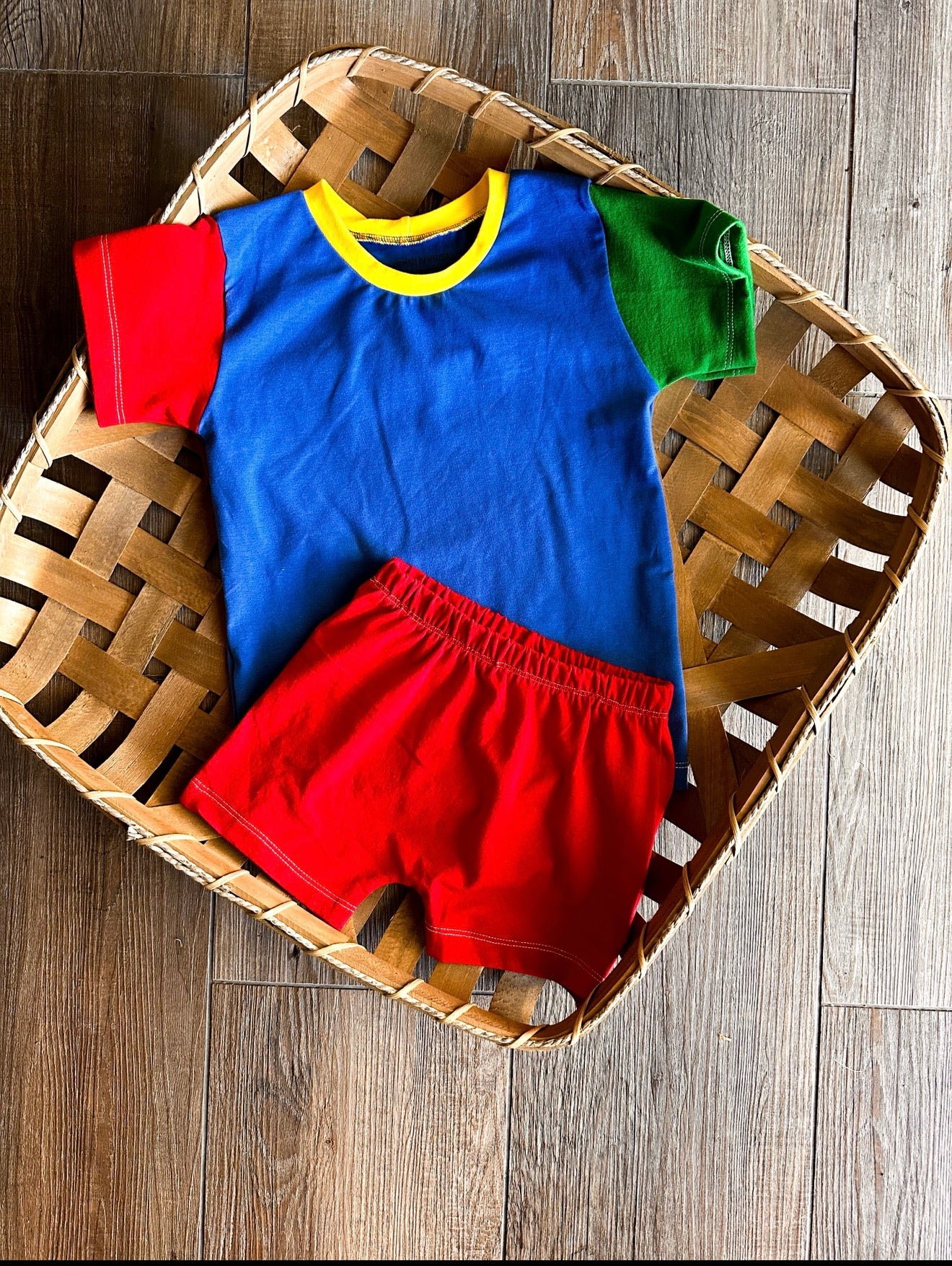 Blue Color Block Top