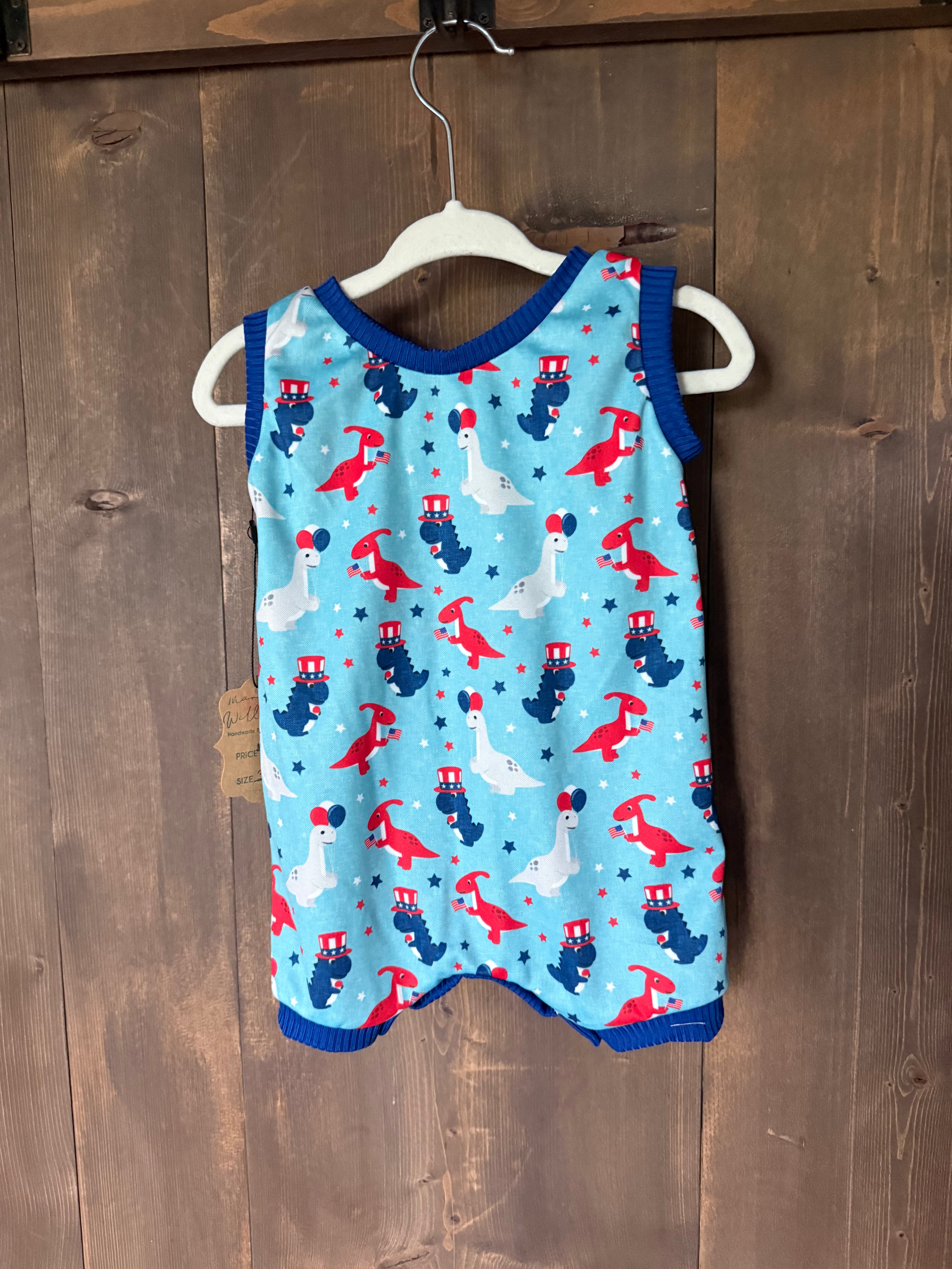 Patriotic Dino Romper