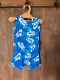 Blue Swish Tank Romper